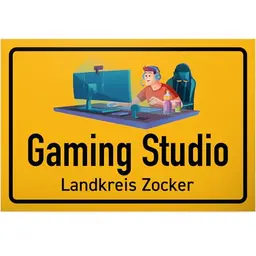DankeDir! Gaming Studio - Lustiges Türschild für Gamer, 30 x 20 cm - Ideal als Geschenk für jugendliche Zocker