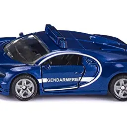 siku 1541 Bugatti Chiron Polizeiauto, Blau, Metall, Gummi-Bereifung