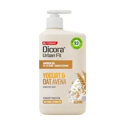 Dicora Urban Fit Duschgel mit Joghurt & Haferflocken für empfindliche Haut, 825 ml