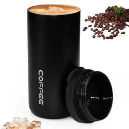 YBCCBY 400ml Thermobecher aus Edelstahl - Auslaufsicherer Kaffeebecher für Büro und Reisen
