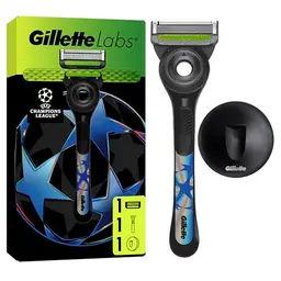Gillette Labs UEFA Champions League Edition Rasierer für Männer mit Handstück, 1 Ersatzklinge und Wandhalterung