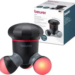 Beurer MG 18 Mini-Massagegerät, tragbares Handmassagegerät für Rücken, Nacken und Arme, mit LED-Licht, schwarz