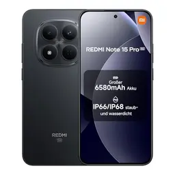 XIAOMI Redmi Note 15 Pro 5G Smartphone (12+512 GB) – 200-MP-Kamera, 6,83" AMOLED-Display, Schwarz, 2 Jahre Garantie