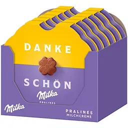 Milka Kleines Dankeschön Pralinen 12 x 44g, zarte Pralinen in Alpenmilch Schokolade