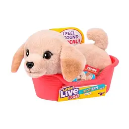 Little Live Pets My Really Real Puppy Minis – Buddy, interaktiver Labrador mit 20+ Geräuschen, inklusive Korb – tolles Geschenk für Kinder