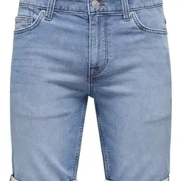Only & Sons Herren Shorts in Blau Denim, Größe L