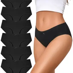 FINETOO Damen Baumwoll-Unterhosen – Hüfthosen Mehrpack