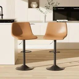 Hawthyhome Drehbare Barhocker 2er-Set, Moderne Barhocker für Kücheninsel, Kneipe und Wohnzimmer