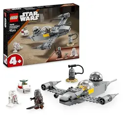 LEGO Star Wars 75410 Mandos und Grogu N-1 Starfighter Spielzeugset mit Minifiguren für Kinder ab 4 Jahren