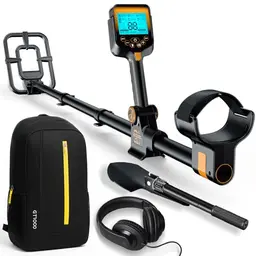 OKESAM Metalldetektor für Erwachsene und Kinder – Wasserdicht, faltbar mit LCD-Display, 10-Zoll-Spule und 2000mAh Akku