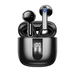 JBES kabellose Bluetooth 5.4 In-Ear Kopfhörer, Noise Cancelling, IPX5 wasserdicht, 60 Std Akku, USB-C, Obsidianschwarz