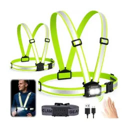 2-in-1 Lauflampe Joggen, 1000LM Stirn- & Brustlampe, 5 Modi
