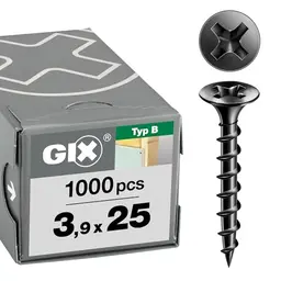 SPAX GIX-B Schnellbauschrauben 3,9 x 25 mm, Trockenbauschrauben für Holzunterkonstruktionen, 1000 Stück