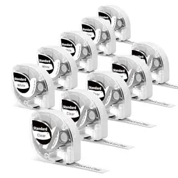 10x Phomemo Etikettenband 12mm x 4m Schwarz auf Weiß und Klar für P12/P12Pro/LT12 Etikettiergerät