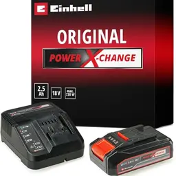 Einhell Starter Kit 2,5 Ah Akku und Ladegerät für Power X-Change Geräte