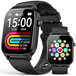 paybay Smartwatch für Herren, 1,85" HD Touch Fitnessuhr mit 110 Sportmodi, IP68 wasserdicht, für iOS und Android