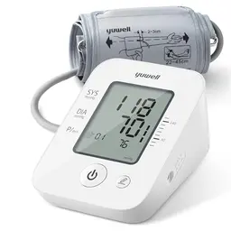 yuwell Oberarm-Blutdruckmessgerät mit großer Manschette, digitales Gerät mit Speicherfunktion und Arrhythmie-Erkennung