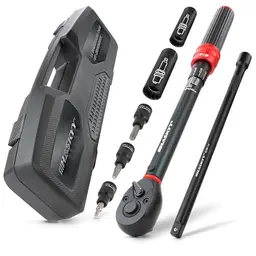 HASKYY Drehmomentschlüssel 3/8" 10-60Nm mit Magnetischem Zündkerzenschlüssel und Torxbits T20 T30 T40