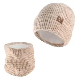 Zidoley Damen Wintermütze mit Schal, Beanie Set für Unisex, Weiches Futter (Beige)