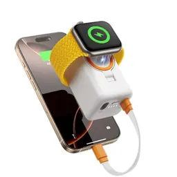 JOYROOM 5000mAh Mini Powerbank für iPhone und Apple Watch - Tragbares Ladegerät in Weiß
