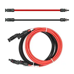 Solartronics Verlängerungskabel 4mm² mit Solarstecker - 2x5m Photovoltaik Kabel rot/schwarz - Made in Germany