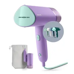 Philips 3000-Serie Tragbarer Dampfglätter - 1000 W, Lila, mit Aufbewahrungstasche, 630g