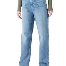 LTB Damen Jeanshose Milda B - Hohe Taille, Reißverschluss, Mittelblau, Größe 30/32