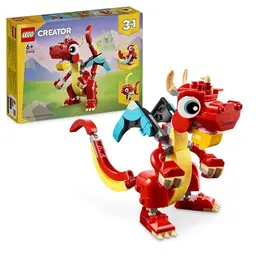 LEGO Creator 3in1 Red Dragon, Fish & Phoenix Bird Set, Animal Figuren, Geschenk für Kinder ab 6 Jahren