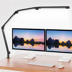 AILBTON LED Schreibtischlampe mit Clip, 4 Farben und 5 Helligkeitsstufen, flexible Tischlampe für Büro und Zuhause