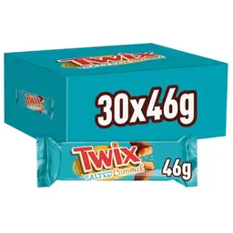 Twix Salted Caramel Schokoriegel | Großpackung mit 30 Doppelriegeln (30 x 46g)