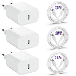 3er-Pack 25W iPhone Ladegerät mit 3x 2M Lightning Kabel - Kompatibel mit iPhone 14/13/12/11/X/8