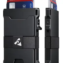 Aluminium Kartenetui für Herren, Slim Wallet mit RFID Schutz für bis zu 12 Karten und Bargeld