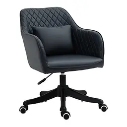 Vinsetto Massage Bürostuhl mit Vibrationsfunktion und Lendenkissen - Höhenverstellbar 78-86 cm - Anthrazit