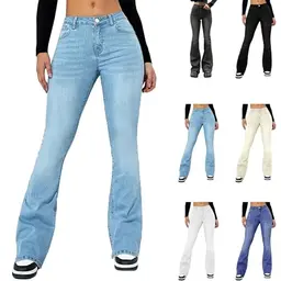 Bootcut Jeans Damen - High Waist Freizeithose im Y2K Streetwear Stil