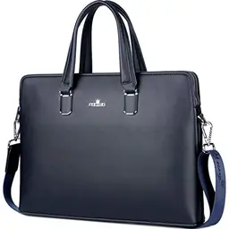 FSD.WG Herren Business Tasche - Wasserdichte Leder Aktentasche für Schule, Reisen und Beruf