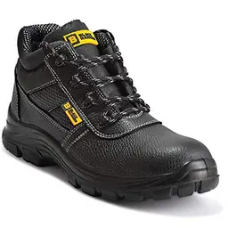 BLACK HAMMER Sicherheitsstiefel Herren Wasserdicht S3 SRC Stahlkappe Arbeitsschuhe Knöchelhoch Leder Schwarz