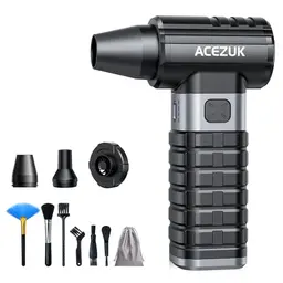 ACEZUK Elektrisches Staubgebläse 200000 U/min, Akku Air Duster für PC, Tastatur- und Sofareinigung
