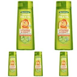 Garnier Fructis Kräftigendes Shampoo für dünnes Haar, 300 ml (Packung mit 5)