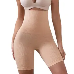 GOLD CARP Damen Shapewear Hohe Taille Miederpants Body Shaper Beige M-L