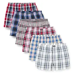 Lower East Herren Boxershorts 6er Pack aus 100% Baumwolle, kariert, Größe 3XL