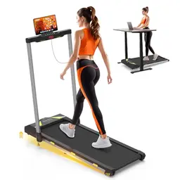 4 in 1 Laufband für Zuhause mit Neigung 1-12 km/h - Geräuscharmes Laufband mit Fernbedienung