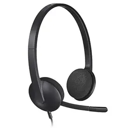 Logitech H340 Stereo-Headset mit Mikrofon, USB-Anschluss, 1,8 m Kabel - Schwarz