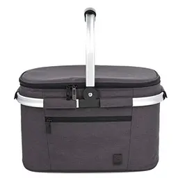 ALLCAMP 22L Kühltasche Isolierkorb für Picknick - Dunkelgrau