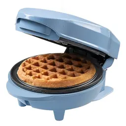 Bestron Mini-Waffeleisen für klassische Waffeln, Retro Design, 550 Watt, Blau, ideal für Feiern und Kindergeburtstage