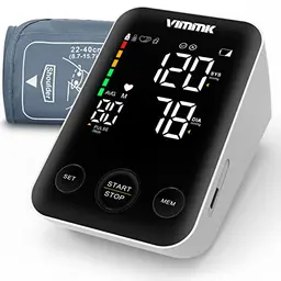 Vimmk Digitales Blutdruckmessgerät für Oberarm mit LED Display und Arrhythmie-Erkennung
