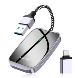 2025 Wireless Carplay Adapter für Apple - Kabelloser Dongle für Autos ab 2015 - Plug & Play - 5GHz Wi-Fi - Schwarz