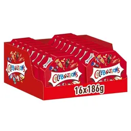 Celebrations Vollmilchschokoladen-Geschenkbox 186g (Maltesers, Galaxy, Snickers & mehr)