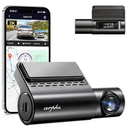 ARPHA A12 2K WiFi Mini-Dashcam mit 150° Weitwinkel und Nachtsicht, GPS, APP-Sprachsteuerung