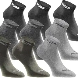 PUMA Quartersocken Statement Edition - 18 Paar - Black Green - Gr. 39-42