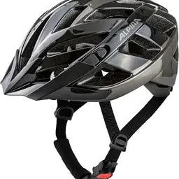 ALPINA Panoma 3.0 Tourenrad-Helm für Erwachsene, gut belüftet, mit LED-Licht, Schwarz-Anthrazit, 52-57 cm